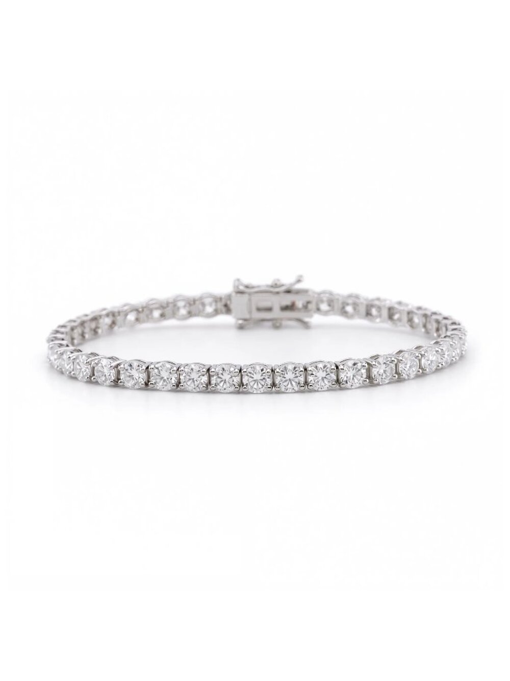 LEKANI 4mm Moissanite Tennis Bracelet S925 Silver 6.5 in